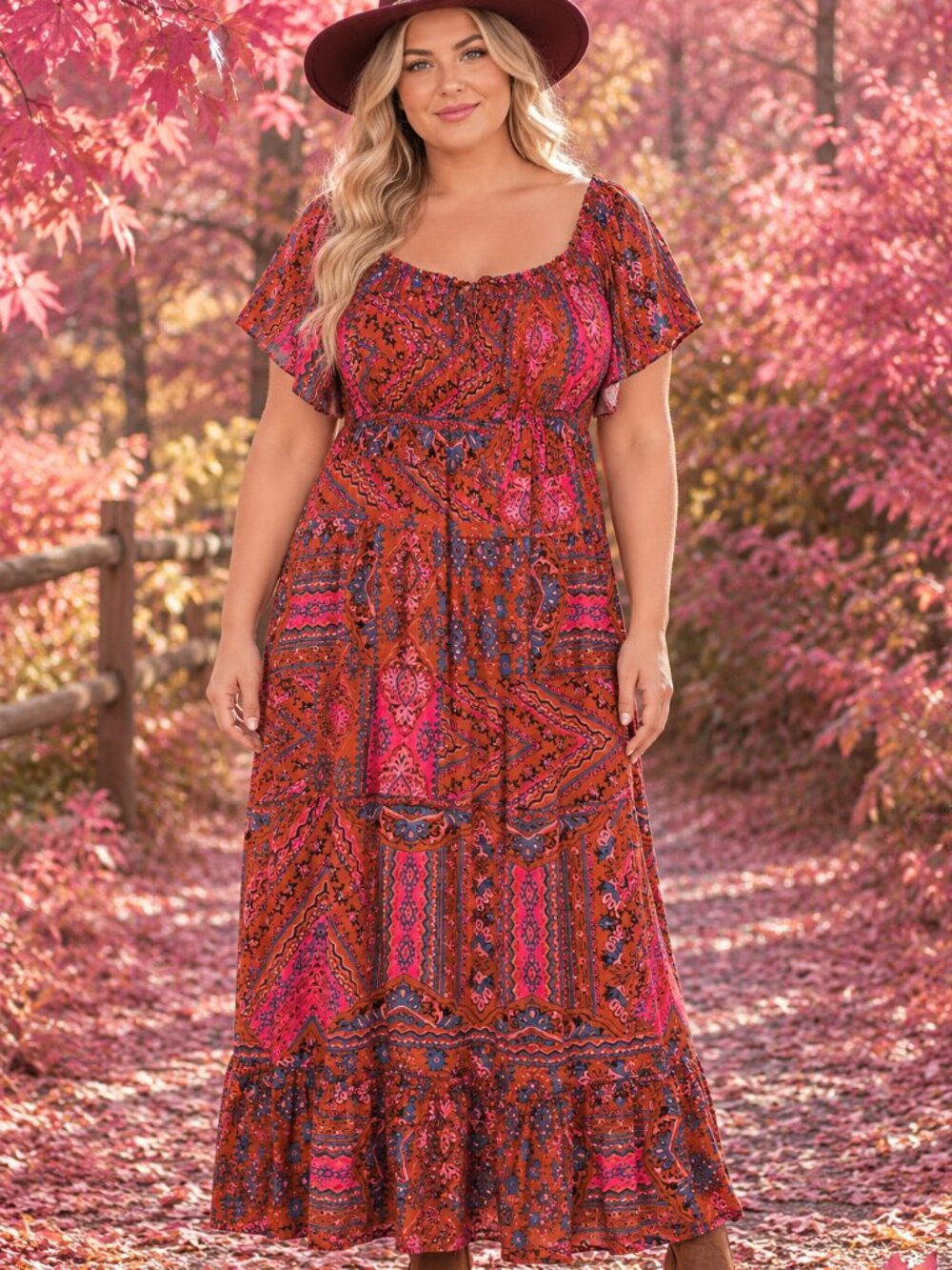 Torrid 1x boho maxi dress